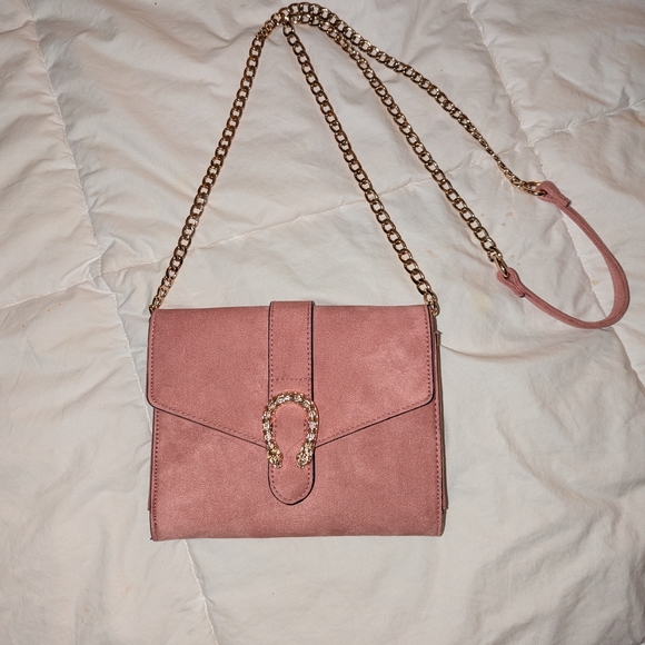 Big Buddha Pink Crossbody Bag with Gold Chain - Picture 1 of 9